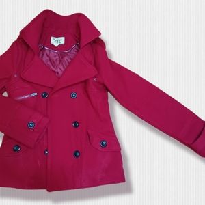 Maralyn & me Blood Red Jacket. Double Breasted. Lightly used. XS